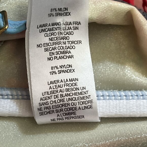 BETSEY JOHNSON Floral Bikini Top Size Large Built in Bra Adjustable Straps - Picture 6 of 9